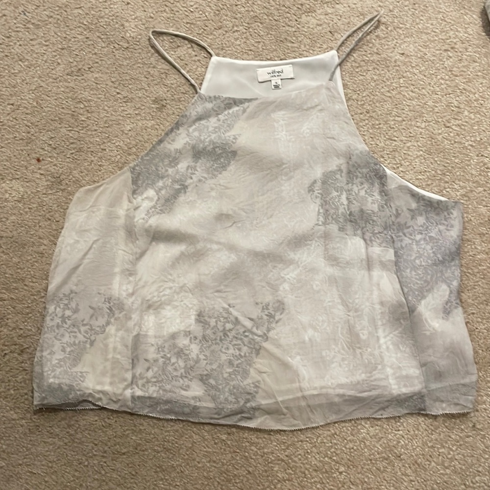 Wilfred 100% silk spaghetti strap tank